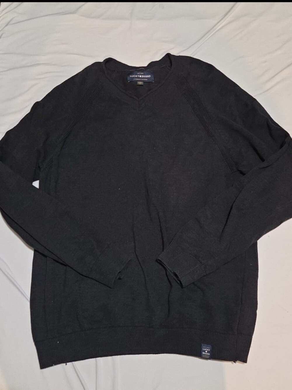 Lucky Brand mens large dark grey sweater #11